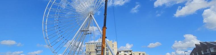 50 meter hoog reuzenrad op boulevard afgebroken en keert niet meer terug