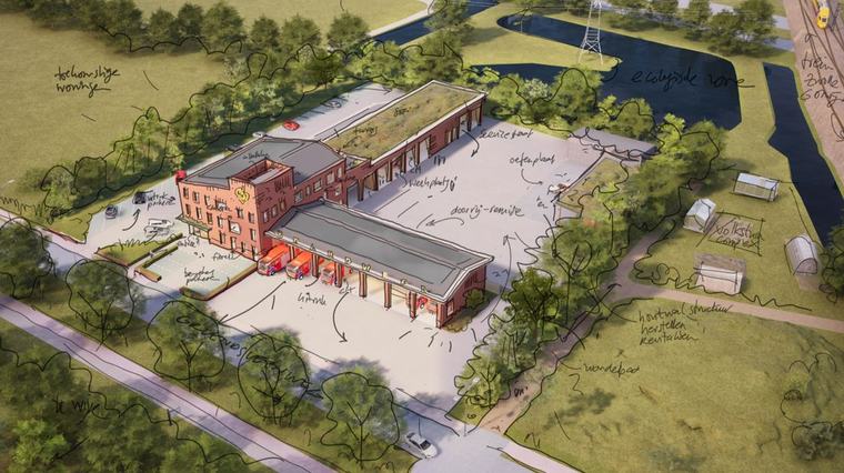 Ontbrekende natuurvergunning staat nieuwe brandweerkazerne Hoogeveen in de weg
