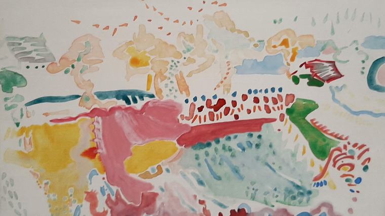 Ilse Brul vangt het noordelijke landschap in abstracte vegen, spatten en vloeiingen. Een feest van kleur en glinstering