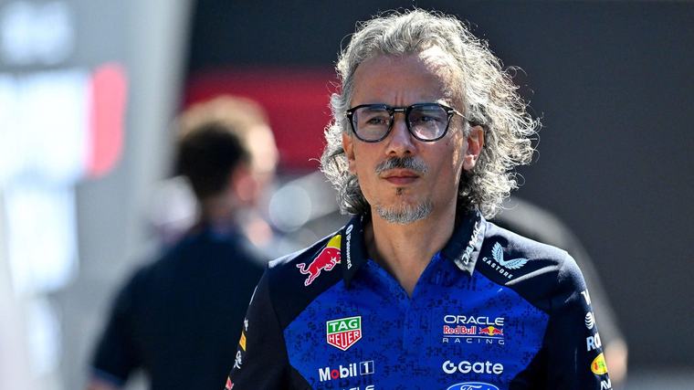 Red Bull-teambaas Laurent Mekies verheugd met podiumplek Max Verstappen: ’We waren sneller dan in voorgaande races’