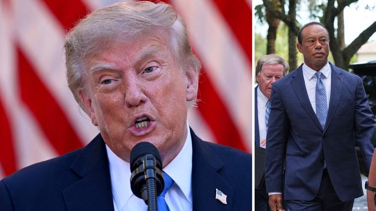 Opvallende uitspraken Trump na rijontzegging Woods, vraag rijst: ’Mag hij wél een golfkarretje besturen?’