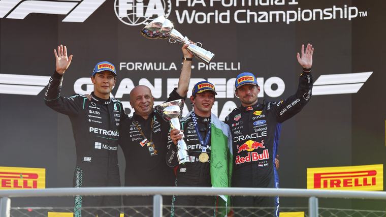 Max Verstappen pakt vijfde podiumplek van dit seizoen, Kimi Antonelli bekroont spectaculaire inhaalrace met zege in Monza