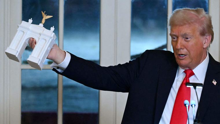 Donald Trump laat monumentale triomfboog bouwen: ’Een van de grootste meesterwerken van de Amerikaanse architectuur’