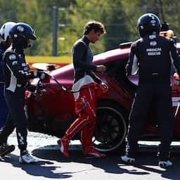 Leclerc met schrik vrij na zware crash op Monza: 'Auto voelde vreemd aan'