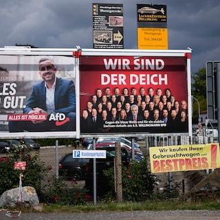 Aanval op AfD-kraam met bijtende vloeistof, zeker negen partijleden gewond